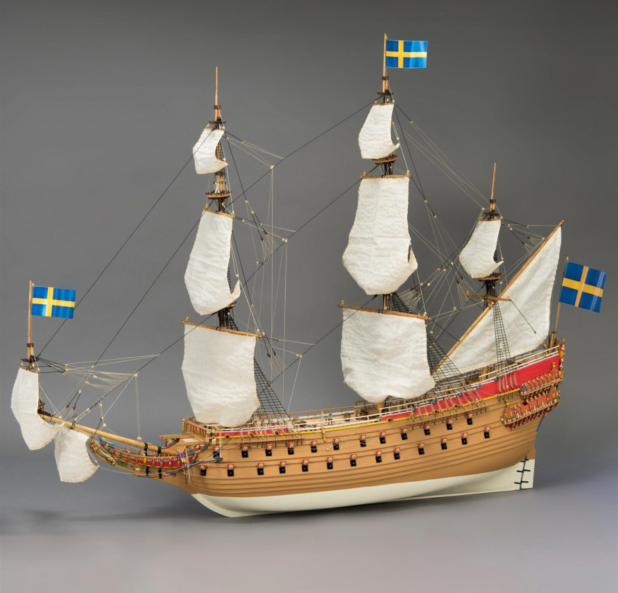 Give New Wooden Model Ship Vasa 1/65 (22902).