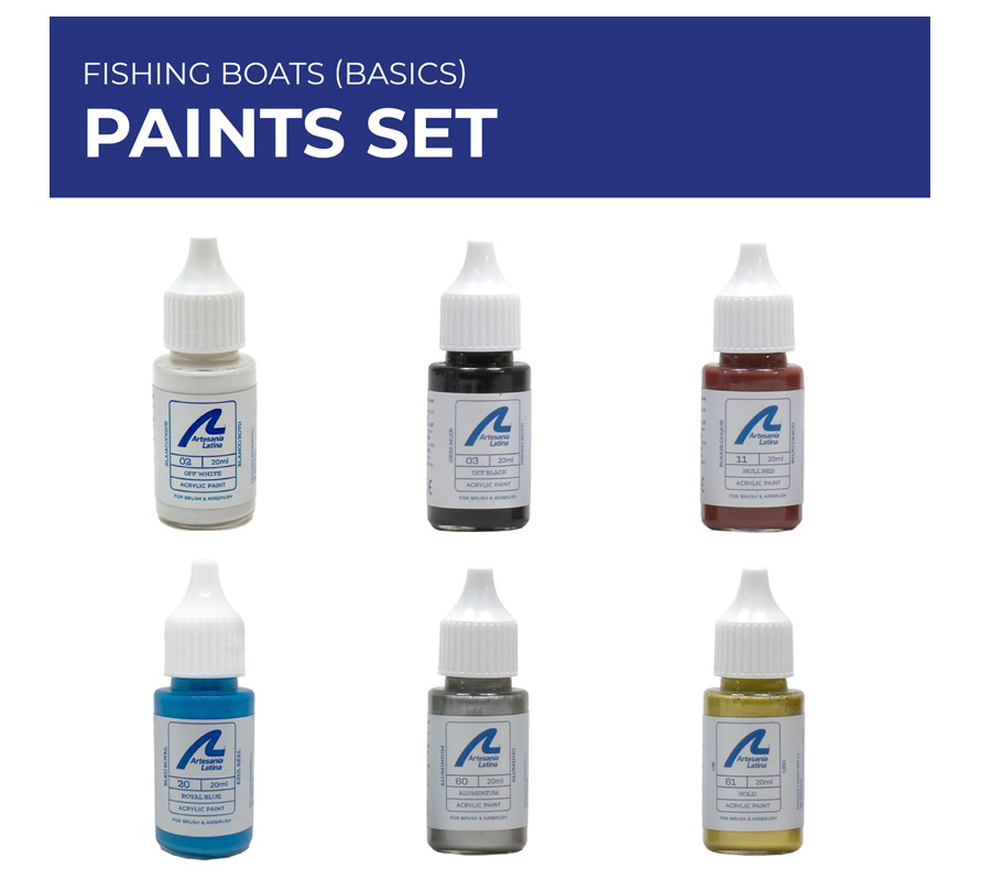 Basic Paints for Model Ships. Fishing Boat (277PACK13). Mare Nostrum (20100-N) and many others.