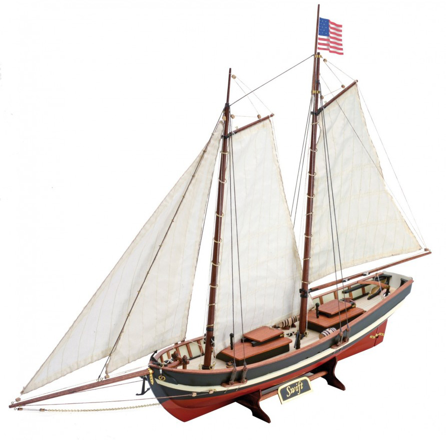 Wooden Ship Model American Schooner Swift (22110-N).