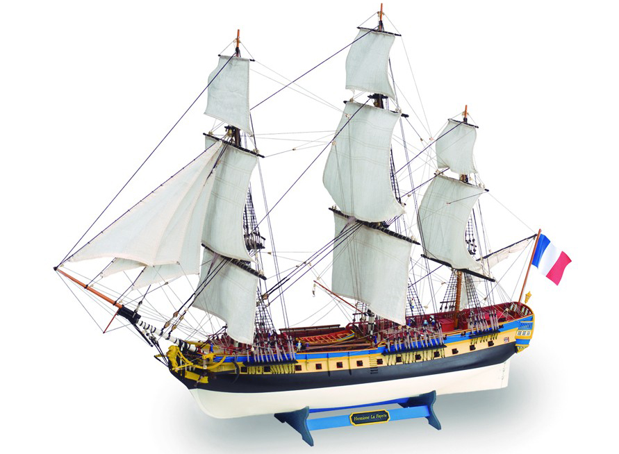 Wooden Model Ship Kit: Hermione La Fayette Frigate (22517-N).