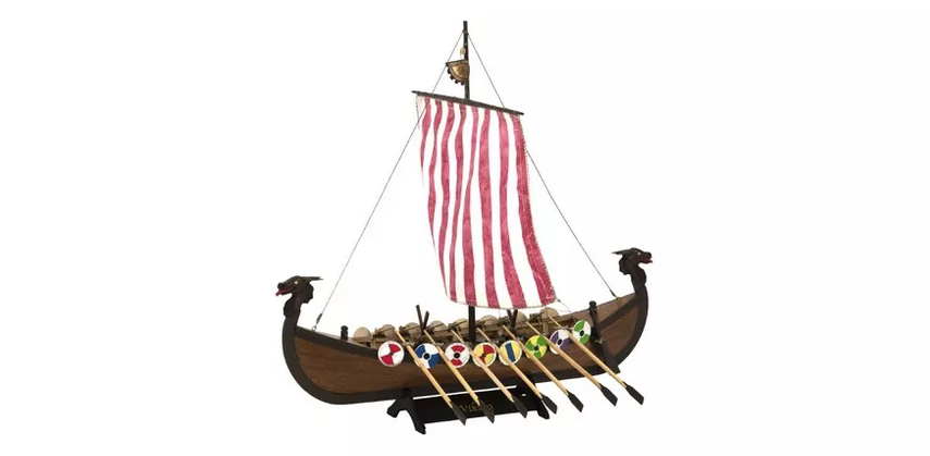 Modelismo Naval. Maqueta en Madera de Barco Vikingo Viking 1/75 (19001-N).