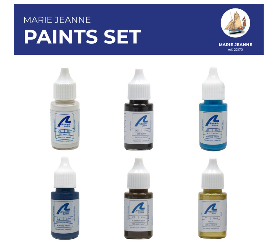 Paints for Model Building. French Fishing Boat Model Marie Jeanne (277PACK12).