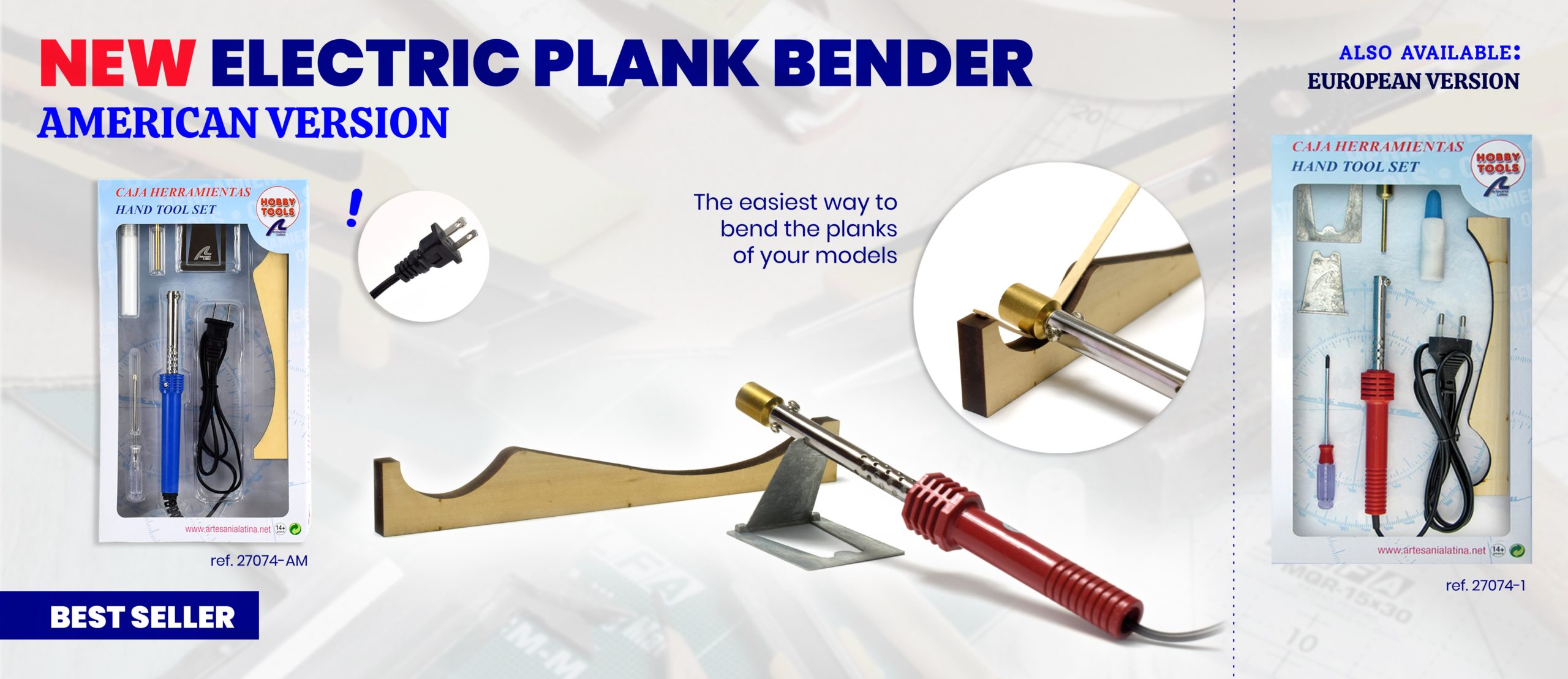 New 110-Volts American Version Electric Plank Bender for Model Building (27074-AM).