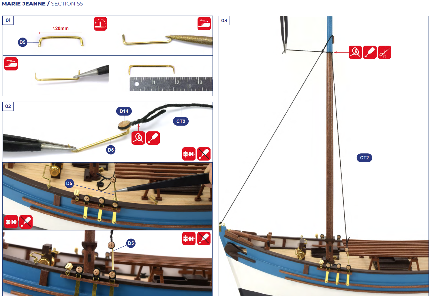 Tuna Boat Marie Jeanne. 1:50 Wooden Fishing Boat Model Kit