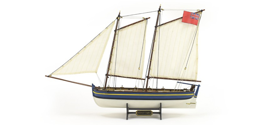 Maqueta Lancha HMS Endeavour a escala 1/50 (19005). Renovado kit de modelismo de 2022 hecho en madera.