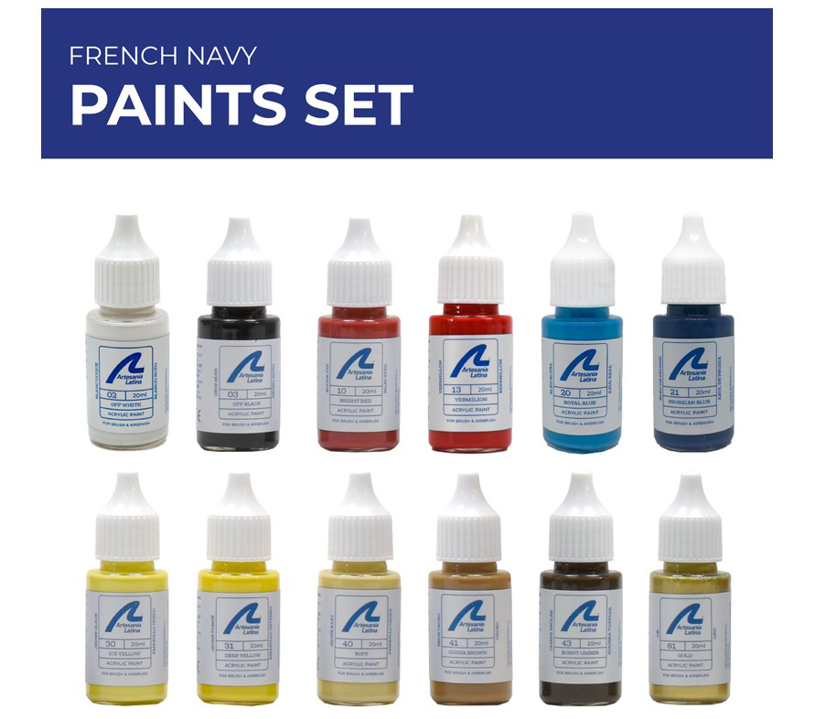Set of Acrylic Water-Based Paints (277PACK4) for Hermione La Fayette Model (22517-N).