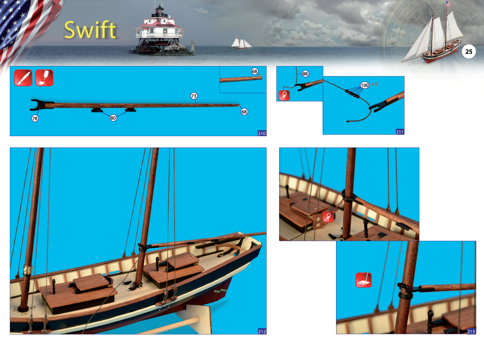 Swift Wooden Model Ship: New Presentation for 1805 Virginia Pilot Boat