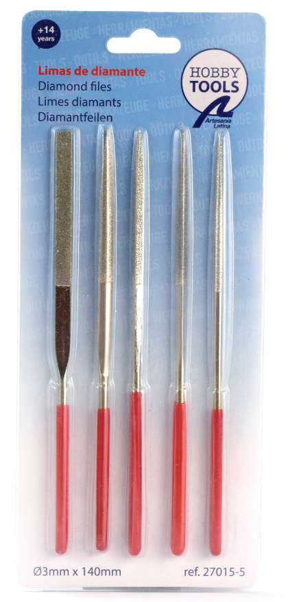 Set de 5 Limas Diamante 140 mm (27015-5) de Artesanía Latina.