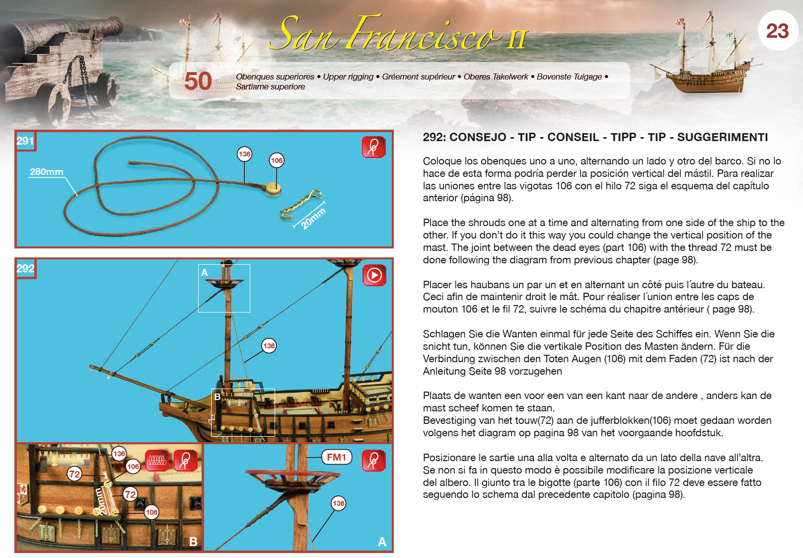 Artesanía Latina – Wooden Ship Model Kit – Spaniard Galleon Cross-Section,  San Francisco II – Model 20403, 1:50 Scale – Models to Assemble –