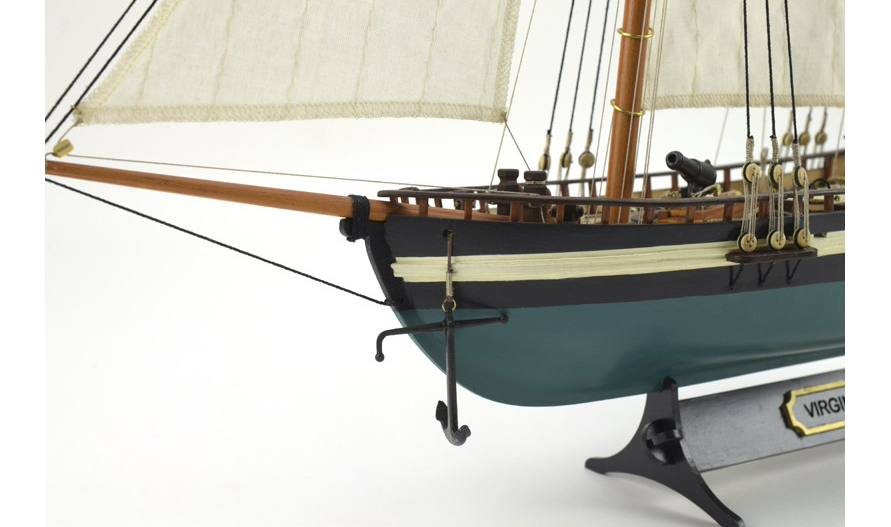 American Schooner Model Virginia (22115) in wood at 1:41 scale made by Artesania Latina.