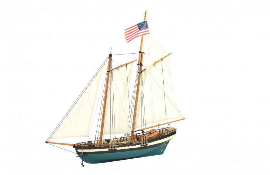 American Schooner Model Virginia (22115) in wood at 1:41 scale made by Artesania Latina.