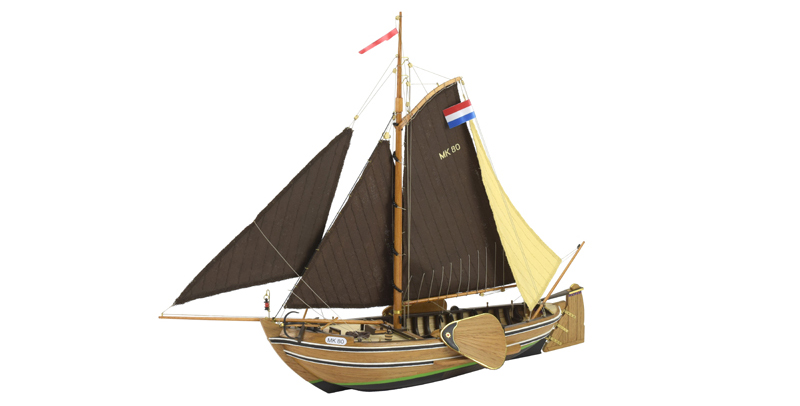 Nouveau kit de modélisme naval 2022 : maquette en bois de bateau de pêche néerlandais Botter (22125) par Artesanía Latina.