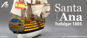 22905 N Wooden Ship Model Spanish Vessel Santa Ana Trafalgar 1805 1 84 Scale Model Building Kit