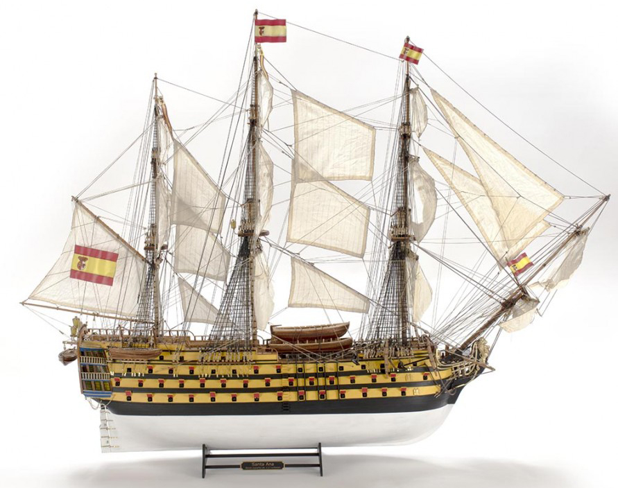 Wooden Model Ship Kit. Spanish Ship of Line Santa Ana Trafalgar 1805 Edition at 1:84 Scale (22905-N) by Artesanía Latina.