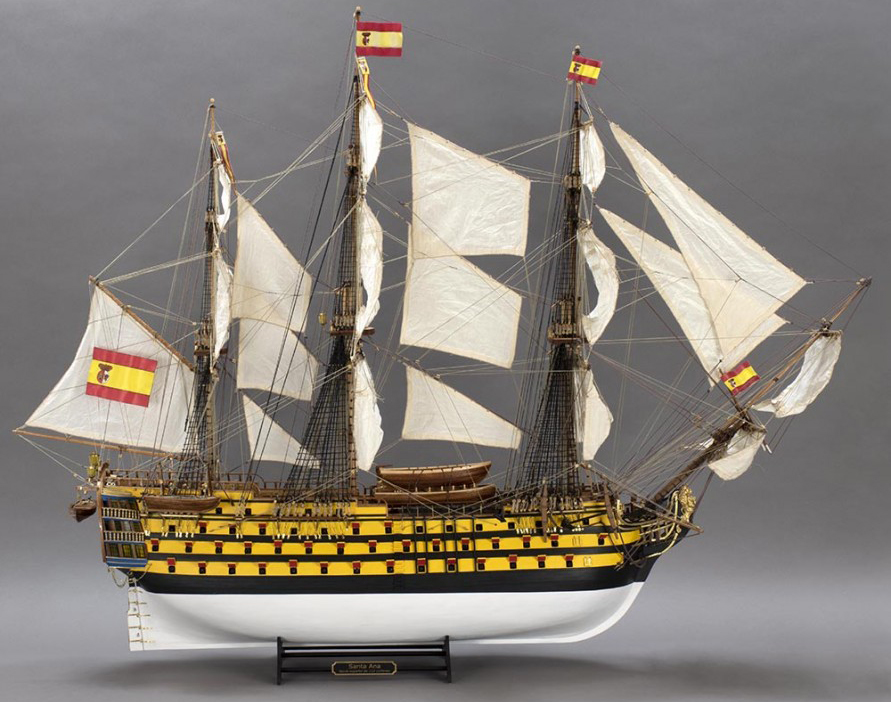 Wooden Model Ship Kit to Be Built. Spanish Vessel called Santa Ana (22905-N) at 1:84 scale made by Artesanía Latina.