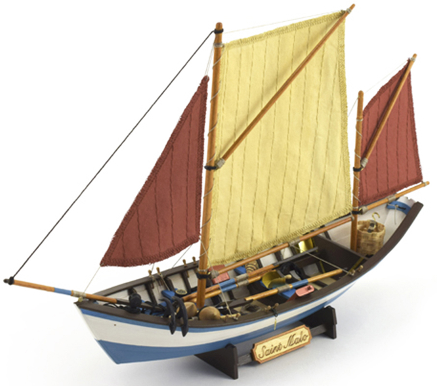 Fishing Boat Models in Wood: Saint Malo (19010-N) by Artesanía Latina.