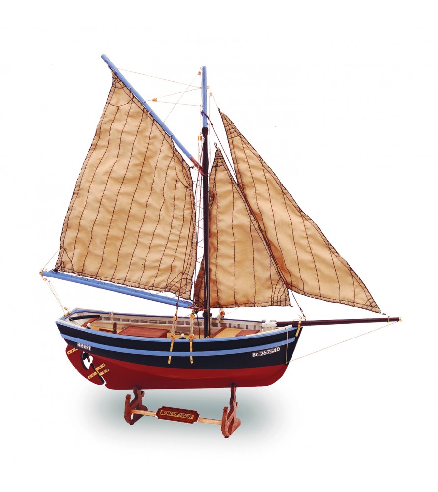 Fishing Boat Models in Wood: Bon Retour (19007) by Artesanía Latina.