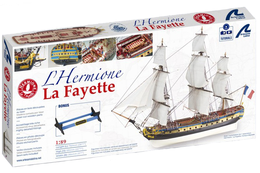 Modeling on Black Friday 2022: Wooden Model Ship French Frigate Hermione La Fayette (22517-N) by Artesania Latina.