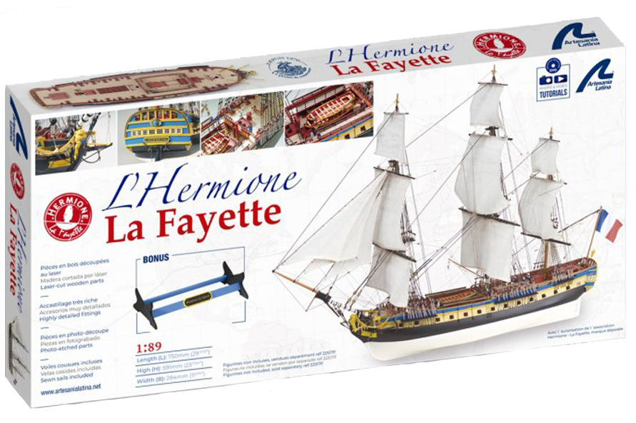 Modelismo en Black Friday 2022: Maqueta de Barco en Madera. Fragata Francesa Hermione La Fayette (22517N) de Artesanía Latina.