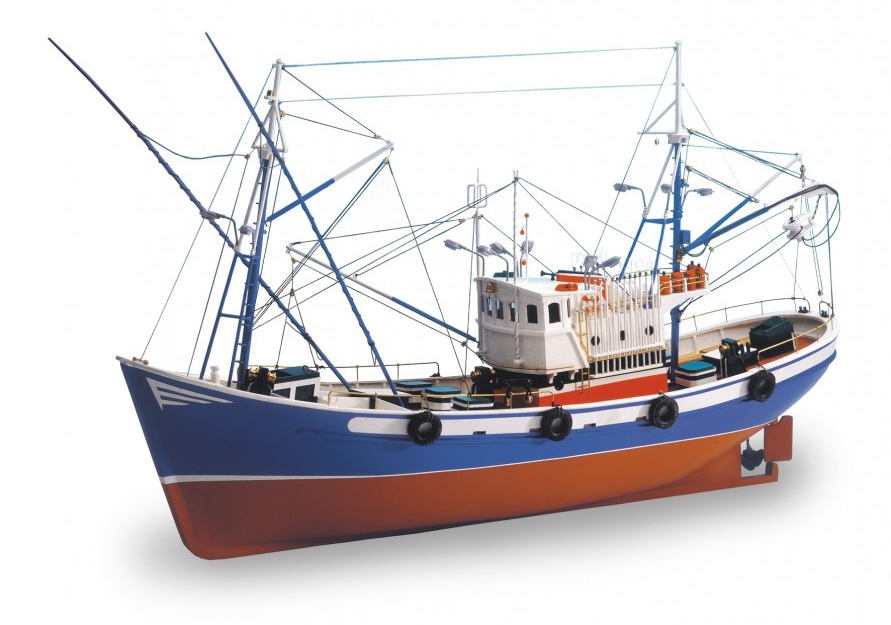 Fishing Ship Model. Traditional Tuna Boat Carmen II 1:40 (18030) made by Artesanía Latina.