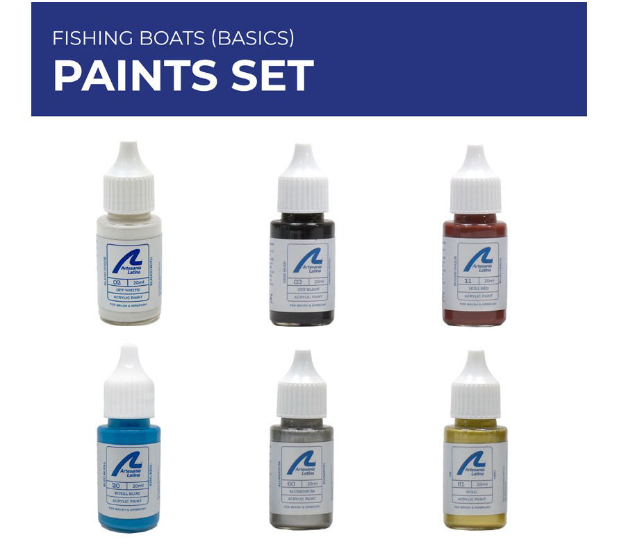 Paints Set for Fishing Ship Models: Fishing Boats. Mare Nostrum (277PACK13).