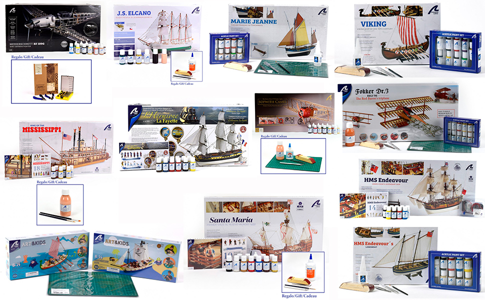 Modelling on 2023 Black Friday: Gift Packs with Model, Figurines, Paints and Tools by Artesanía Latina.