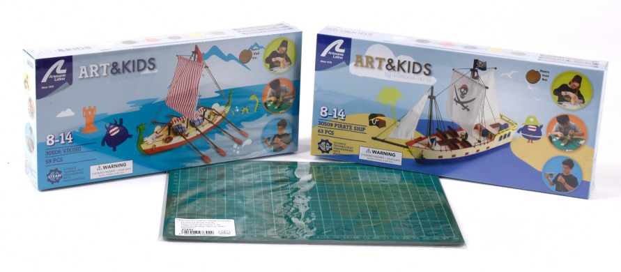 Regalar Modelismo: Pack Regalo Maquetas Niños + 8 Barco Pirata y Barco Vikingo (30506-L) de Artesanía Latina.