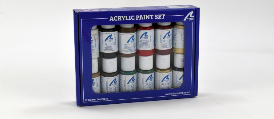 Paints for Naval Models. Specific Sets 2023 for Miniature Wooden Ships by Artesanía Latina.
