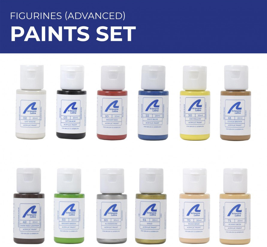 Paints Set for Figurines -Advanced- (277PACK15) by Artesanía Latina.