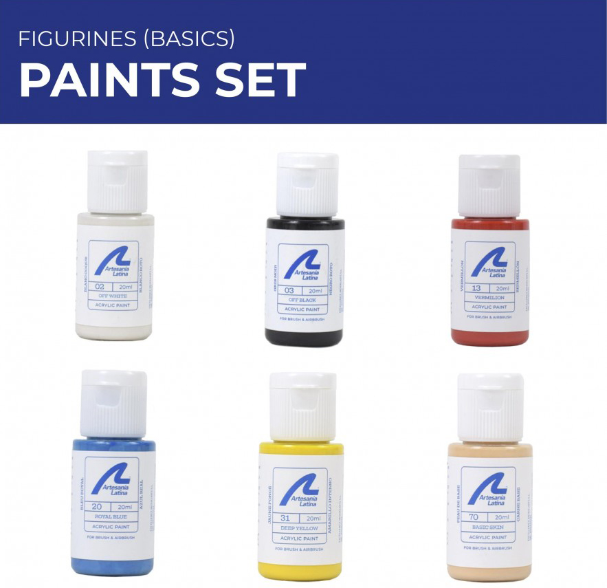 Paints Set for Figurines -Basic- (277PACK14) by Artesanía Latina.
