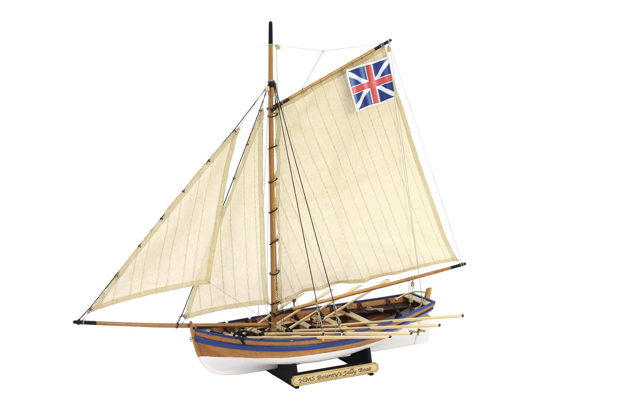 Bounty Jolly Boat Model (19004-N). 1:25 Scale Modeling Ship Kit in Wood by Artesanía Latina.