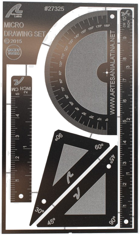 Micro Rulers Set (27325) for Modeling and Crafts by Artesanía Latina.