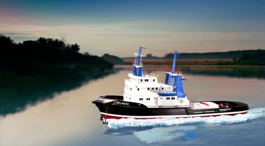 Modèle Bateau RC Remorqueur Atlantic (20210) Navigable et Éclairable à l'échelle 1:50 par Artesanía Latina.