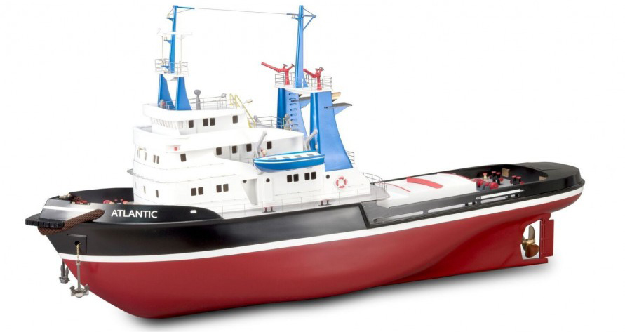 Wooden & ABS Navigable Model Ship Kit Tugboat Atlantic (20210) by Artesanía Latina.