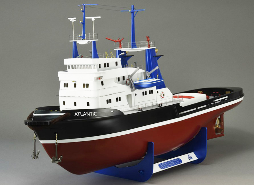 R/C Tugboat Model Atlantic (20210). Navigable and Lightable Model at 1:50 Scale by Artesanía Latina.