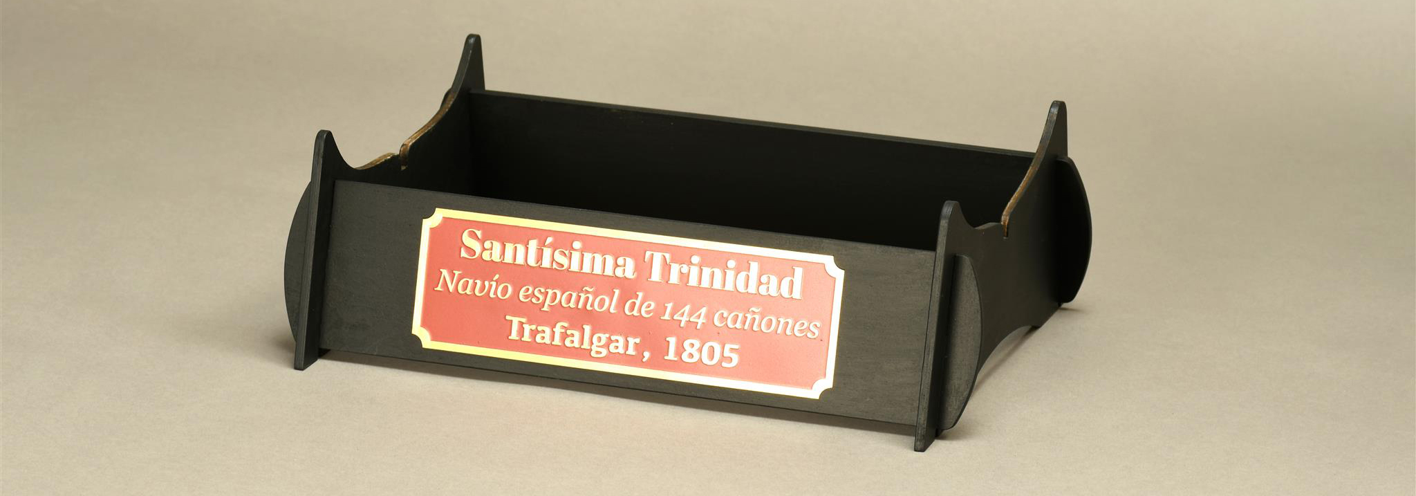 Exhibition Base for Model Ship Santisima Trinidad in Wood Trafalgar 1805 Edition at 1:84 Scale (22901) by Artesanía Latina.