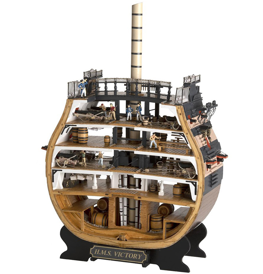 Wooden Model Vessel Kit Ship of the Line Section HMS Victory (20500) by Artesanía Latina.