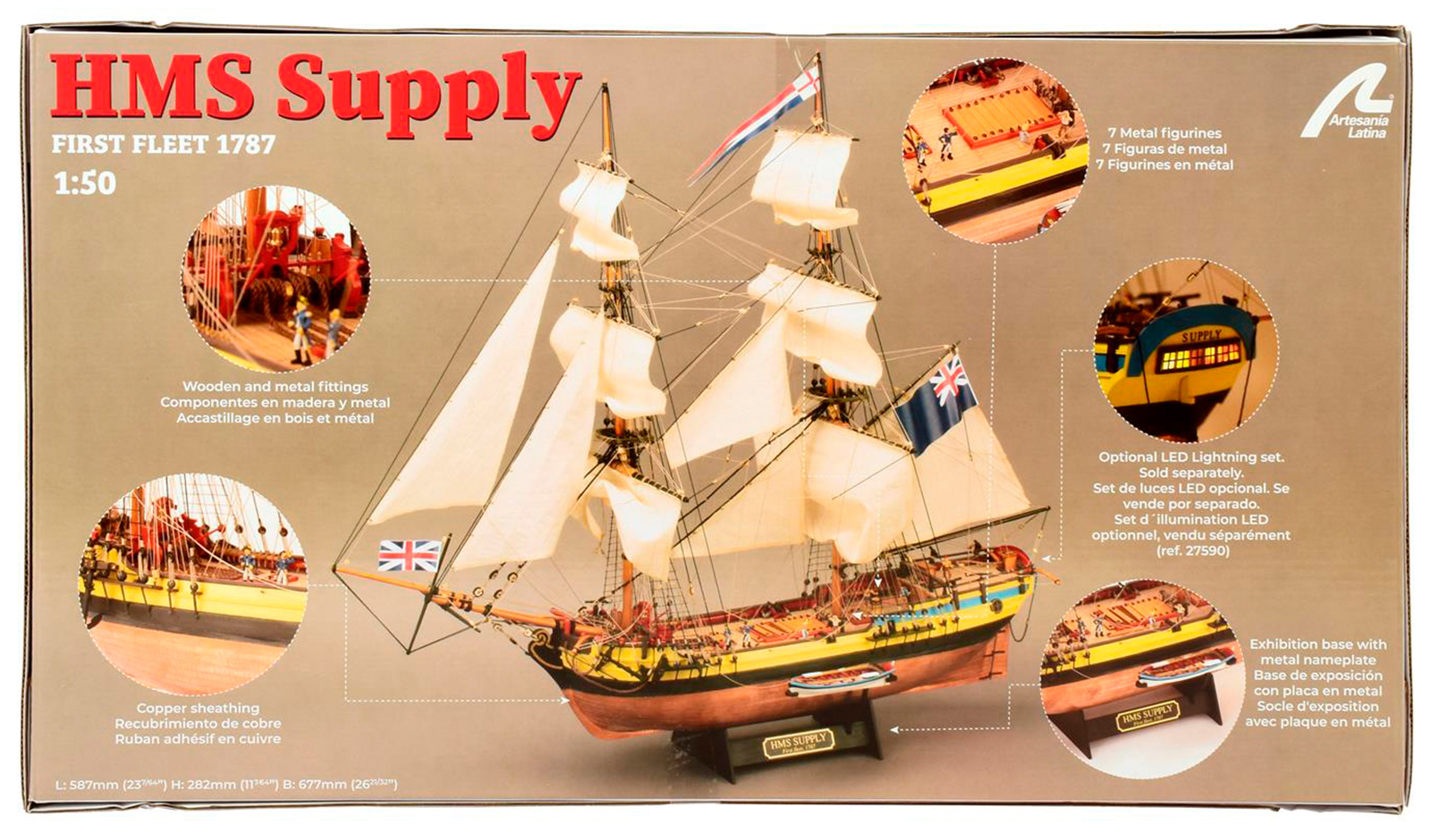 HMS Supply Model Ship Kit in Wood, First Fleet Edition 1787 (22420) by Artesanía Latina.