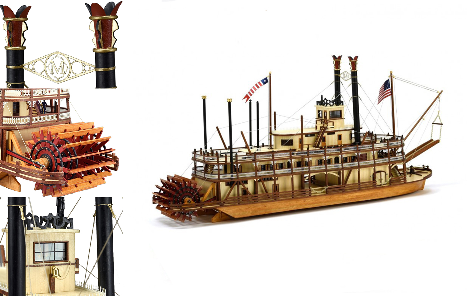 Model Ship Medium Skills. Steamboat King of the Mississippi (20515) by Artesanía Latina.