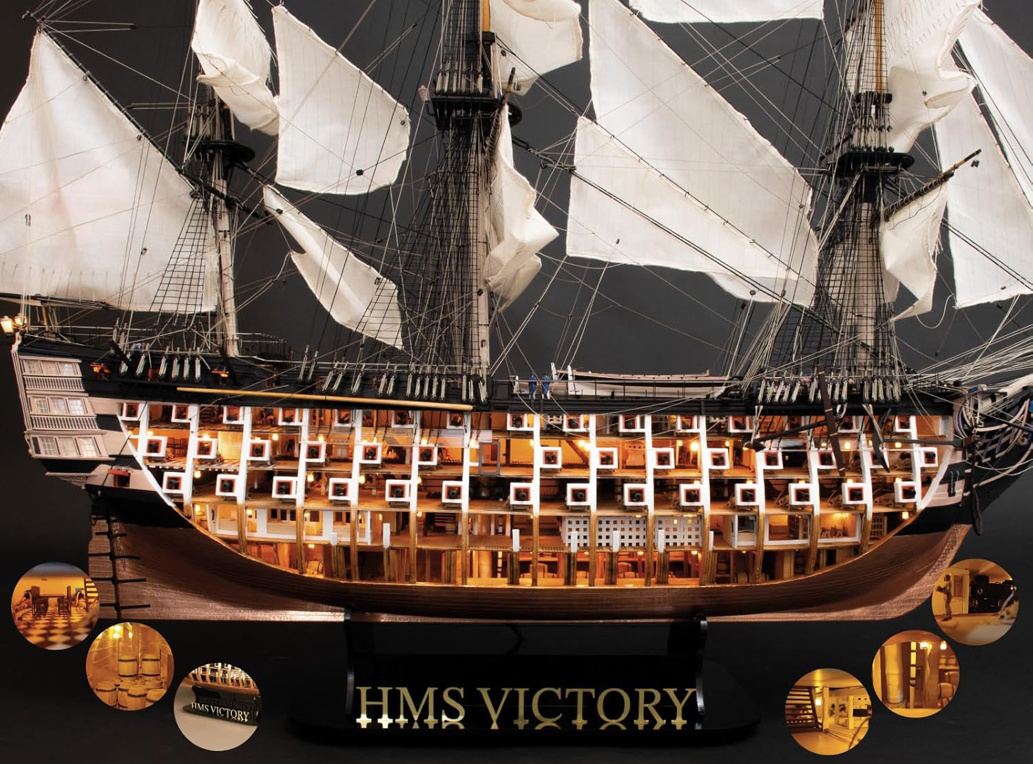 Maquette HMS Victory en Bois à l’Échelle 1/84 Trafalgar 1805 (22900-OP) par Artesanía Latina.