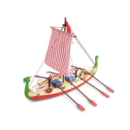 Modello in legno in scala per bambini +8: nave vichinga Drakkar