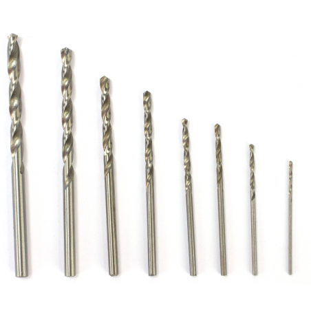 Conjunto de 8 brocas HSS e Cobalto para brocas