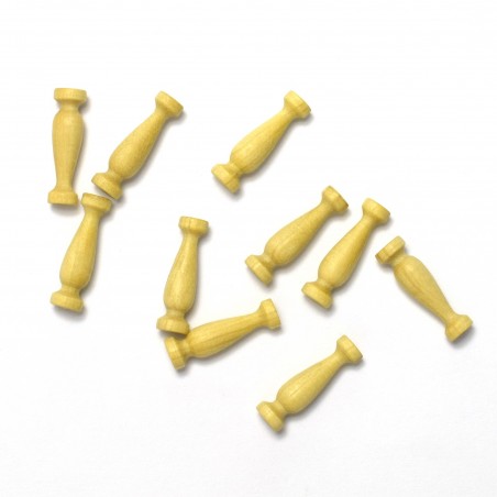 Colonne en Bois de Buis 16 mm (10 Unités) pour Modélisme Naval