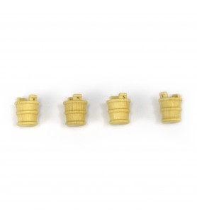 Seau en Bois de Buis 12 mm (4 Unités) pour Modélisme Naval