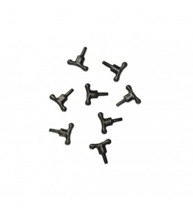 Czarny metalowy łącznik 8 mm (8 sztuk)