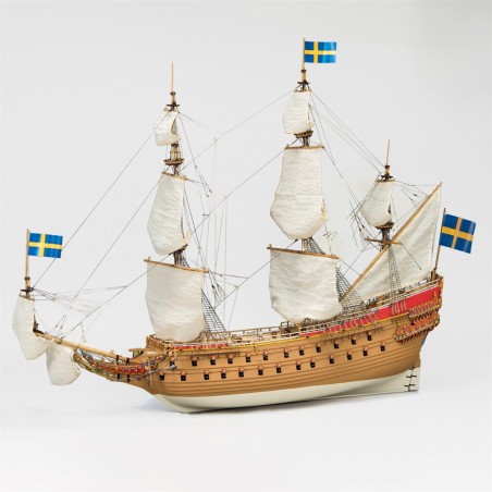 Kriegsschiff Vasa 1:65. Holzmodellschiff 2