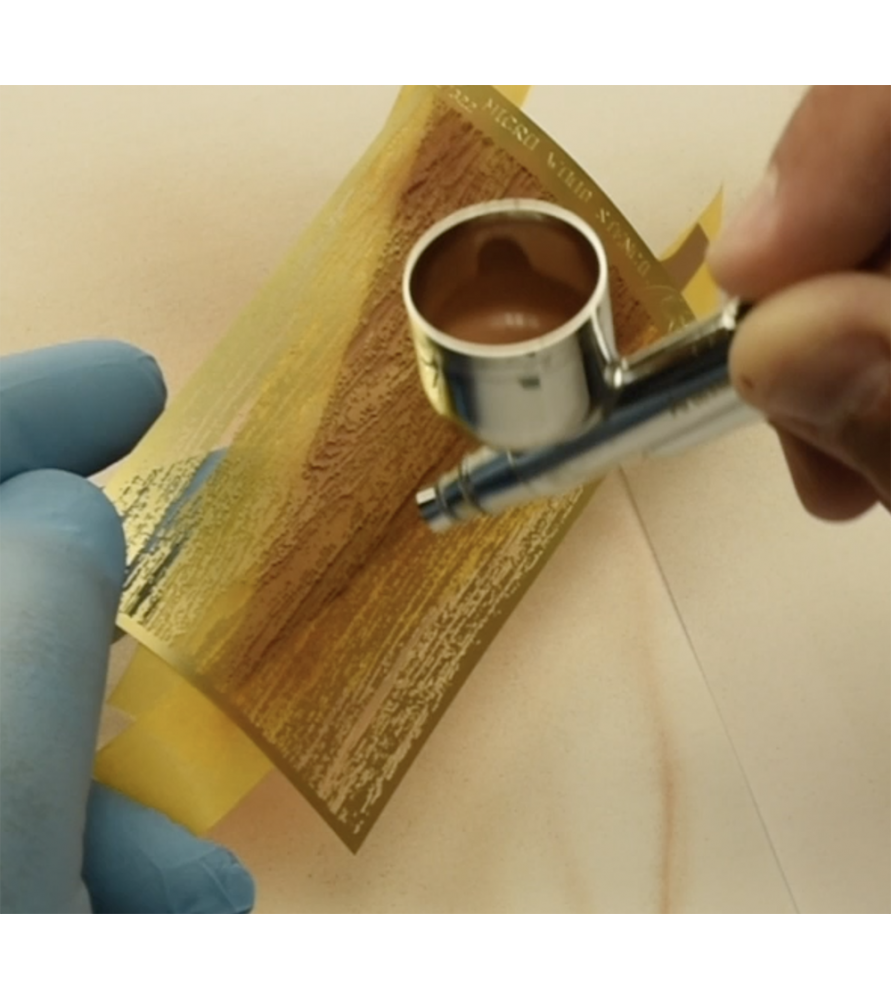 Mikroschablone für Airbrush-Holzsimulation