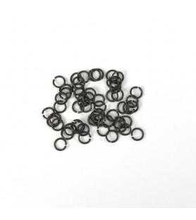 4 mm diam. geblauwd messing ringen (50 stuks)