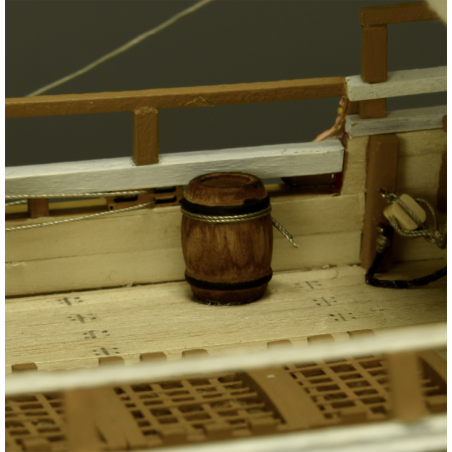 Barril de Madera de Boj 8 mm (4 Unids.) para Modelismo Naval