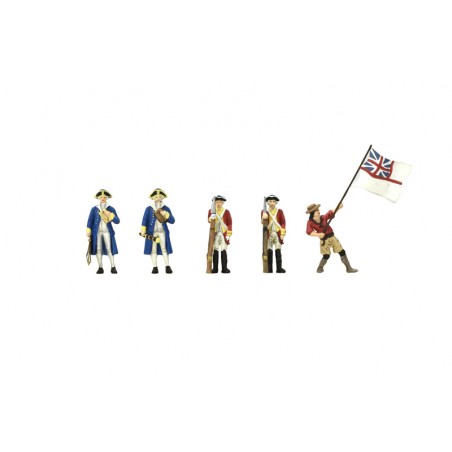 Set di 14 figure con accessori in metallo per HMS Endeavour